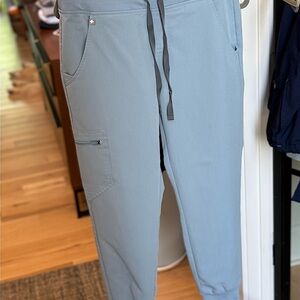 Women’s FIGS “Dusty Blue” Scrub Joggers- Small/Petite